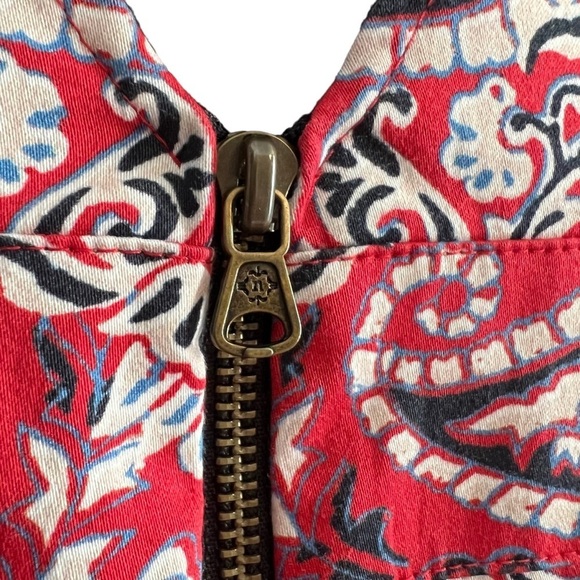 🌺NANETTE LEPORE Gorgeous Red & Blue Bandana Paisley w/ pockets Size 2🌺 - Picture 8 of 8